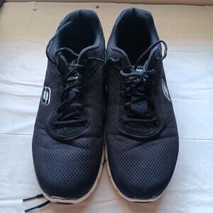 Skechers MEN'S (50068WH) Dual Lite Skech-Knit Sneakers Black 10.5